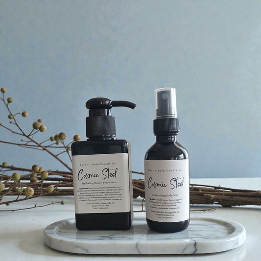 Cosmic Steel Hydrating Hand + Body Cream / Moisturizing Body Mist