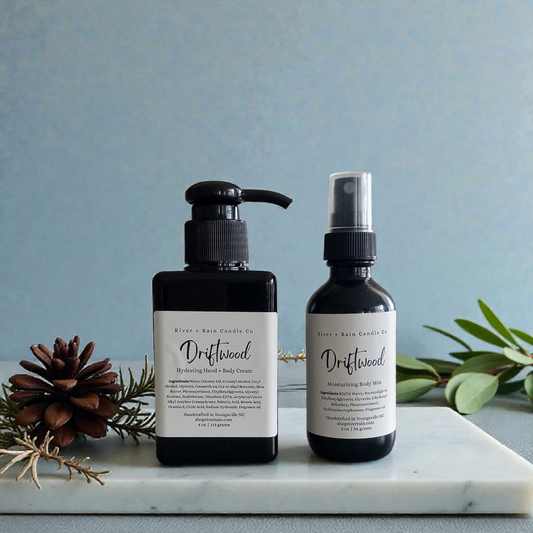 Driftwood Hydrating Hand + Body Cream / Moisturizing Body Mist Bundle